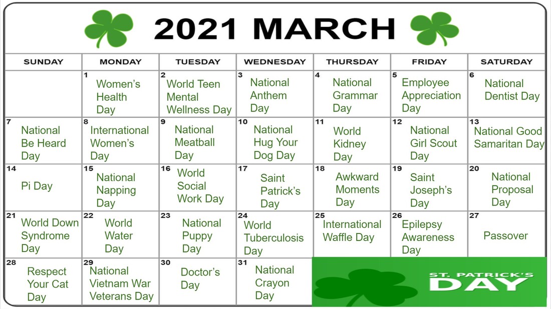 ST. PATRICK'S DAY - March 17th - National Day Calendar